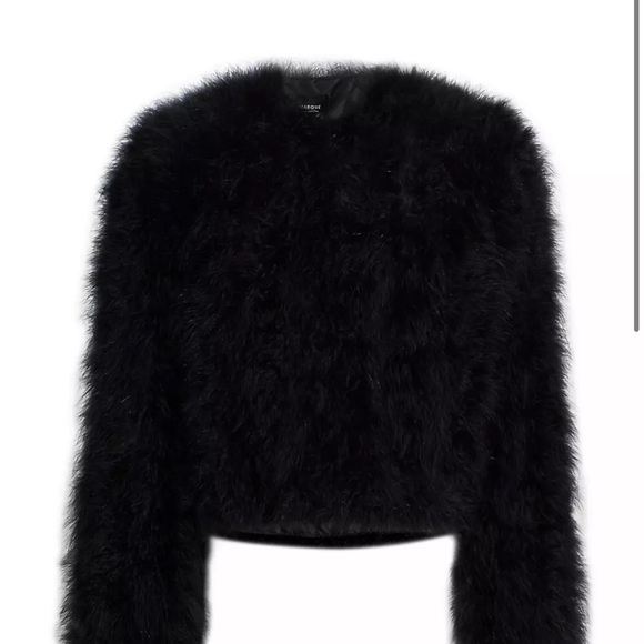 Lamarque Jackets & Coats Lamarque Black Feather Jacket Poshmark